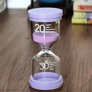 모래시계 새해 크리스마스 선물 20분 마카롱 시간 퍼플 3/10/15/30분