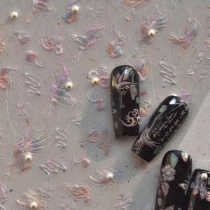 [2개구성] 셀프 손톱 붙이는 젤 학추천 봄 아트 스티커 자개 네일