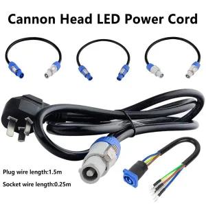 호환 3 핀 파워콘 커넥터 250V 20A 1.5M 케이블 전선가리개 NAC3FCA NAC3FCB 3P 항공 플 AC 커넥터 Rohs 전