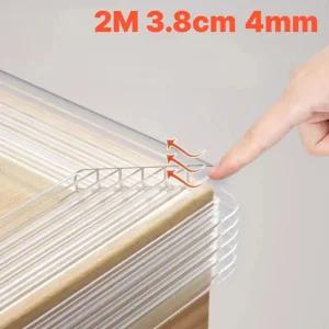 2M 도톰한 쿠션 보호가드 테이프 PVC 침대코너 모서리 잘라서쓰는 보호대 안전대