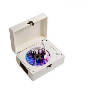 cd플레이어 턴테이블 블루투스 미니 왓플러스 시디플레이어 빈티지 감성 무선 시디 리모컨