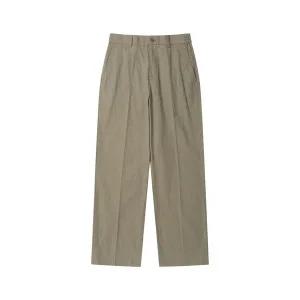 [커스텀멜로우](강남점) 베이지 릴랙스 핏 크리즈 셋업 팬츠 CWPAW24861BEX