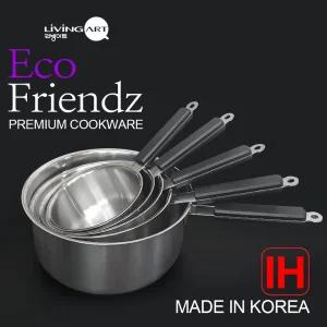 리빙아트 자루 냄비 IH 6size가정용 손잡이 소스 탕냄비 찌개 요리 자취생 라면 인덕션 편수 스텐 업소용