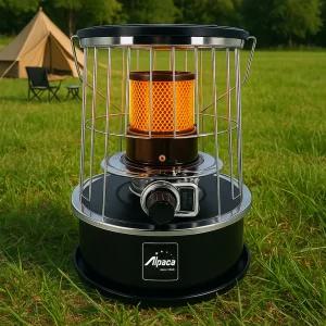 알파카 석유난로 APC-C77BK 블랙 콤팩트 심지 등유 캠핑 기름 난로 석유히터