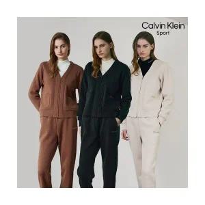 [캘빈클라인스포츠B]비밀특가 [1+1] [캘빈클라인 스포츠] 융기모 가디건 셋업 여성 2종세트 684734 826509