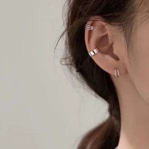 시크무드 이어커프 3종 세트 실버 귀걸이 귀찌