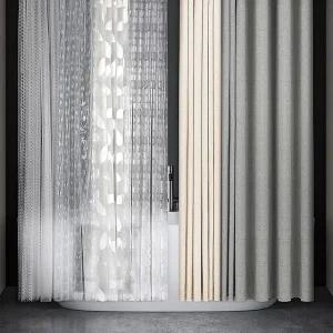 욕실샤워커튼 화장실곰팡이 욕조가림막 방수비닐 투명 커튼봉 샤워커튼