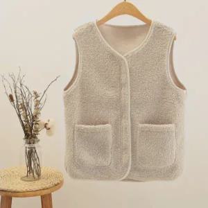 여성 뽀글이 조끼 경량 플리스 데일리베스트 여성 겨울 조끼 간절기 베스트 캐주얼 보온