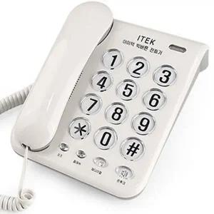 빅 버튼 전화기 효도 시니어 아날로그 유선 전화기 가정용 화이트 사무실 사무용