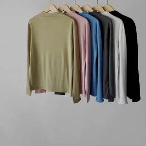 샤이닝 기모반폴라 히트텍 여성반목티 이너폴라티 얇은속기모 하프터틀넥 (6color)