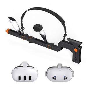 VR 건스톡 FPS 슈팅 게임 홀더 마그네틱 라이플 어댑터 컨트롤러 그립 (메타 퀘스트 3S 액세서리용)