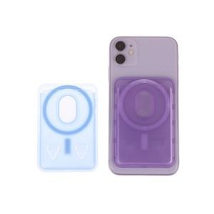 스트랩이 있는 투명 마그네틱 카드홀더 지갑 케이스 Magsafe 액세서리