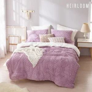 [에어룸][Q]수면온감 니트 극세사 침구 세트(이불1+패드1+베개커버2)