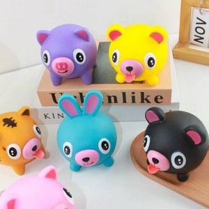 메롱돼지 헬창 벤치 인형 소형 보라색 돼지 혓바닥내미는 보라돼지