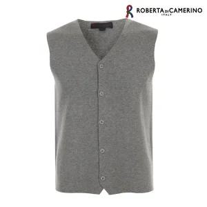 [Roberta di Camerino]ARNP 혼방 그레이 V넥 오픈베스트 RP3-L01-3