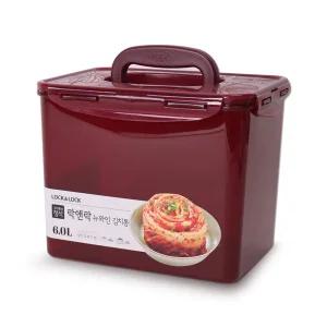 락앤락 뉴와인 김치통 6L HPL827DWN 김치냉장고 보관통 핸디형 손잡이 김장통
