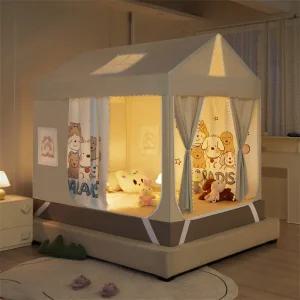 벙커침대텐트 암막 동굴 모기장 베드 놀이방 난방 조립식 아케아 이층침대 터널 기숙사 벙커