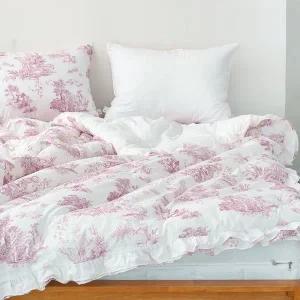 갤러리아 리빙홈 뜨왈 프릴 30수 광목 차렵 침구세트 SS 이불 패드 베개커버