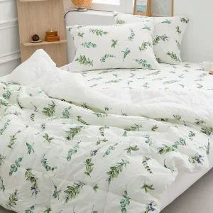 갤러리아 리빙홈 싱그러운 잎사귀 40수 광목 순면 차렵 이불세트 SS ( 이불 +