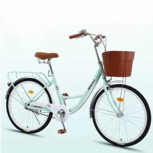 출퇴근용 클래식 레트로 모형 여성용 바구니 자전거