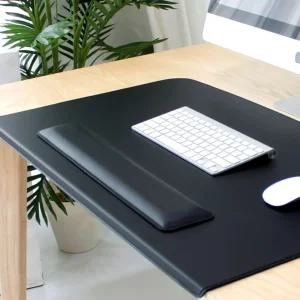 대한민국산 가죽 메탈 팜레스트 키보드 손목쿠션 대형 마우스 보호 받침 받침대 홀더