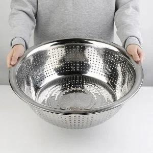 [NS홈쇼핑]대용량 스텐 펀칭볼 38cm 채반 믹싱볼 김장 타공다라이[35573874]