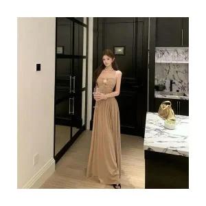 여성 코디 민소매 원피스 빈티지 펀칭 톱 독특하고 예쁜 망사 드레스 스포M1