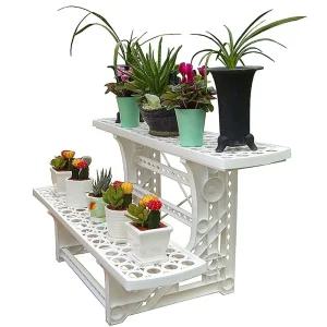 화분받침대 모던 화분 정리대 2단 인테리어 진열대 선반 다이