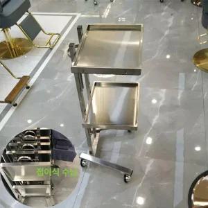 접이식 트롤리 웨건 미용 식료품 카트 테이블 폴딩 선반