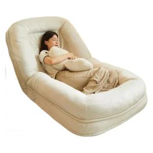 1인용 화이트 빈백소파 좌식 집순이 등받이 미니쇼파