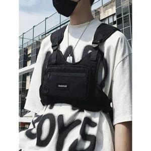 운동용 조끼 라이딩 물병 수납 자전거 등산 블랙 가방