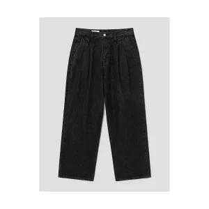 (국내매장정품) 에잇세컨즈 8SECONDS 와이드 투턱 데님 팬츠 블랙 225921EP15 155871