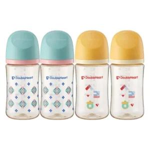 더블하트 단청 한글 젖병 트윈팩 240mlX2 젖꼭지 L, M