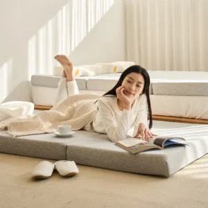 누보레 허리에 좋은 3단 접이식 토퍼 침대 바닥 수면매트 10cm SS(슈퍼싱글)