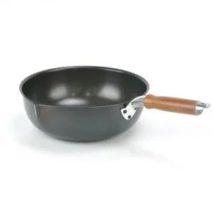 [골드스마일]나무손잡이 업소용 경질 웍 북경팬 26호-26cm 가벼운후라이팬