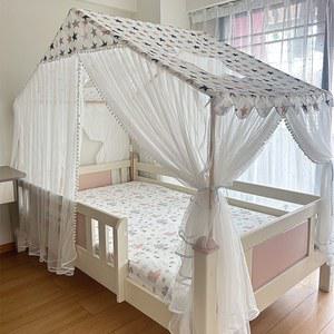 공주 캐노피 침대 모기장 커버 120X200CM 스테인레스 스틸 방꾸미기 피치