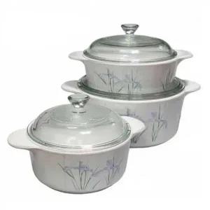 [골드스마일]코닝 도자기 냄비 가정 찌개 직화 양수 원형세트 가벼운후라이팬