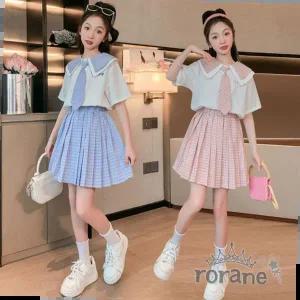 여아동복 주니어 초등 주름치마 상하복 세트