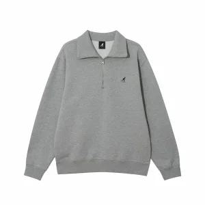 [캉골] 하프 집 스웨트셔츠 1792 멜란지그레이 (KRFCRT17920)