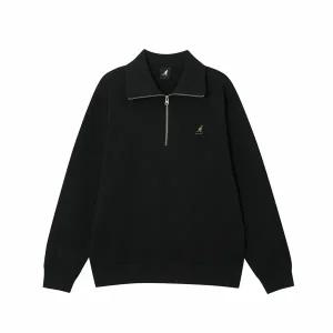 [캉골] 하프 집 스웨트셔츠 1792 블랙 (KRFCRT17920)