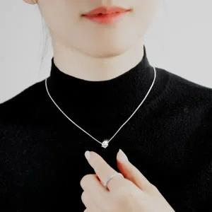 [듀인피니스]14K 랩다이아몬드 6프롱 솔리테어 5부 목걸이