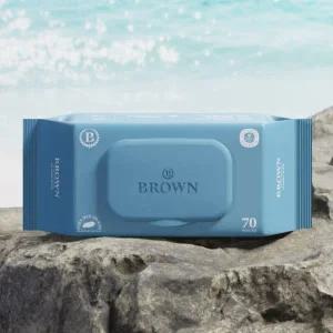 [브라운] 물티슈 클래식 블루 제주에디션 고평량 캡형 70매 20팩