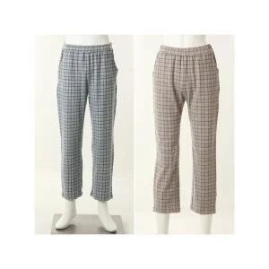 [솔브]비너스 정상 비너스 면 스판 체크 나염 간절기 커플 파자마 바지 세트 VEP3954M.._P410543951