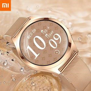 스마트 워치 Xiaomi 시계 여성용 IP68 방수 블루투스 통화 팔찌 스포츠 건강 모니터 Smartwatch