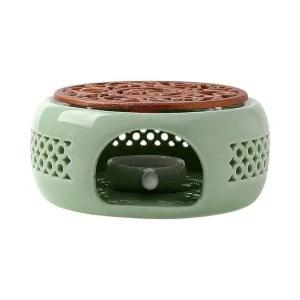 도자기 차 보온기 민트 색상 브론즈 티워머 주전자