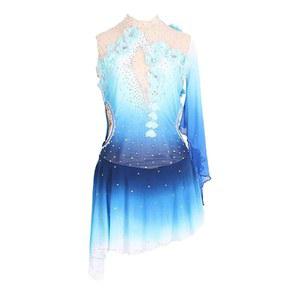 여자 롤러 아이스 파이어 댄스 피겨 스케이팅 의상 여성 스포츠용 수공예 드레스