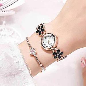 [골드스마일]손목 시계 큐빅 캐주얼 세련된 여자 금장 학생 원형