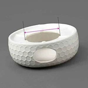 [골드스마일]도자기 티 워머 화이트 육각 티팟 히터 차용품 양초