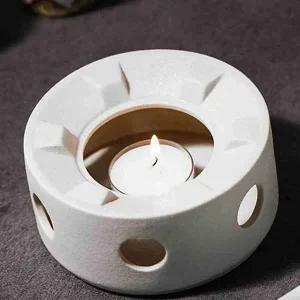 [골드스마일]도자기 티 워머 화이트 차용품 차 티팟 히터 양초