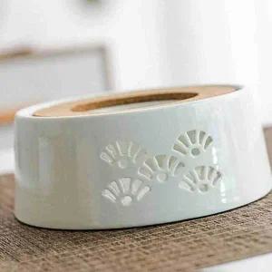 [골드스마일]도자기 티 워머 화이트 차 양초 티팟